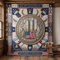 Patriot Day Quilted Blanket printed quilt blanket