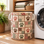 Paw Print Patchwork printed laundry hamper