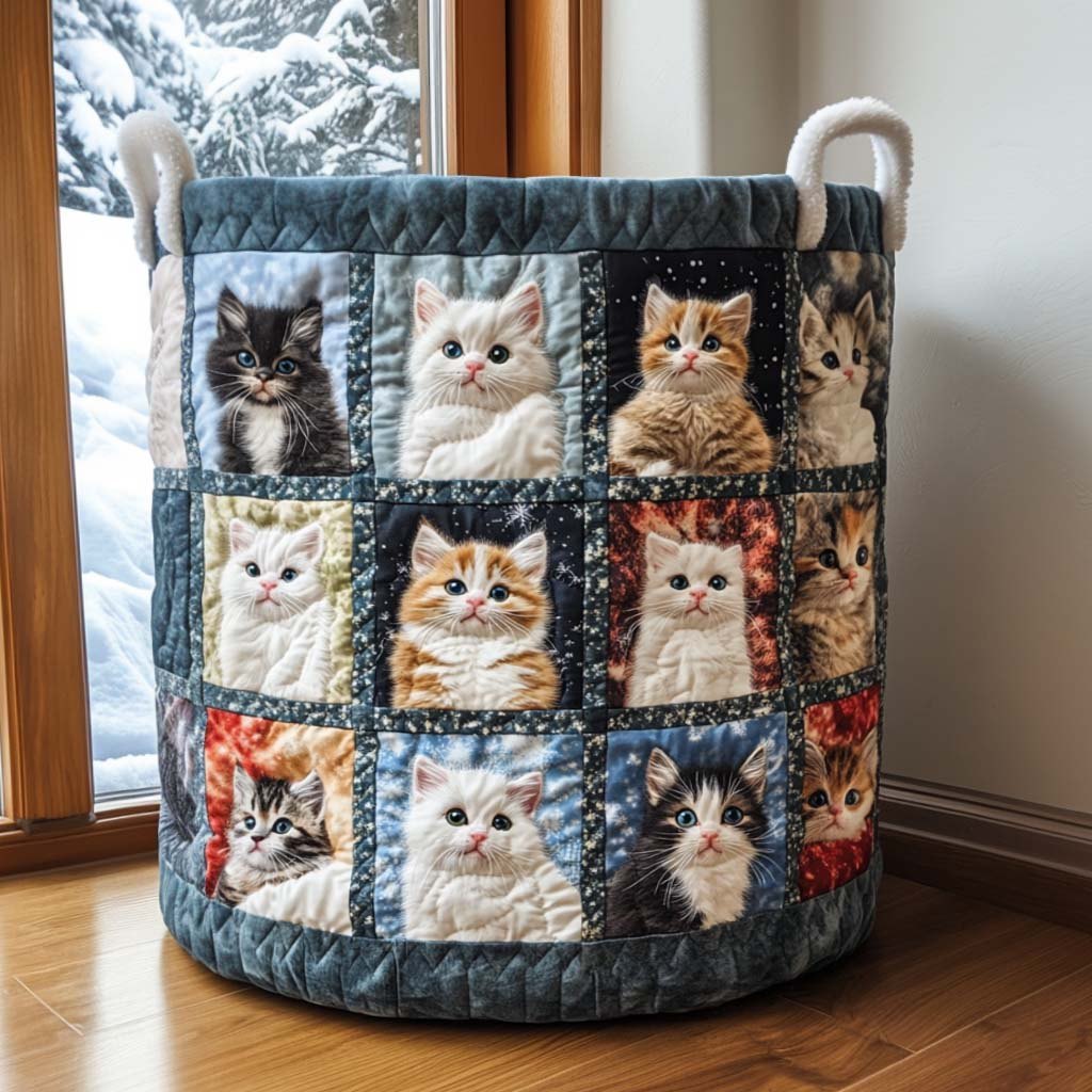 Pawliday Cheer Quilted Laundry Hamper printed laundry hamper