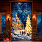 Peaceful Church Quilted Door Curtain printed door curtain