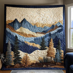Peaceful Mountain Quilted Blanket printed blanket
