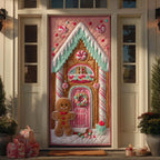 Peppermint Archway Quilted Door Curtain printed door curtain