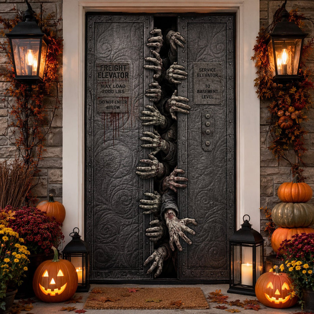 Phantom Elevator Quilted Door Cover printed quilted door curtain