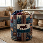 Pine Ridge Quilted Laundry Hamper printed laundry hamper