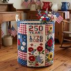 Pioneer Pride Patchwork Quilted Laundry Hamper printed laundry hamper