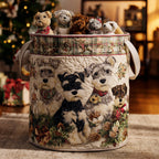 Plaid Beard Pup Quilted Laundry Hamper printed laundry hamper