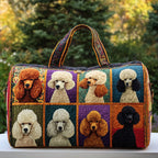 Poodles Quilted Duffle Bag printed duffle bag