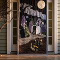 Porch of Nightmares Quilted Door Cover printed quilted door curtain