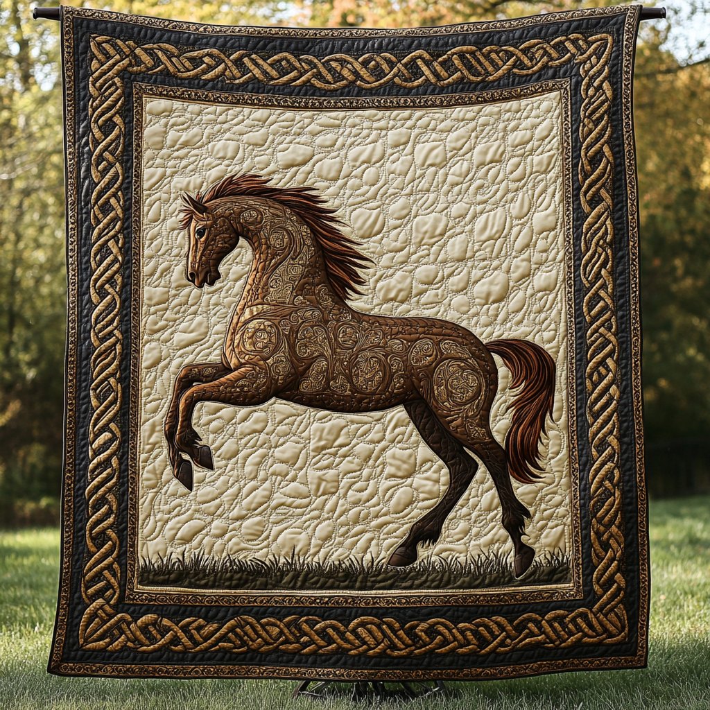 Prairie Rider Quilted Blanket printed blanket