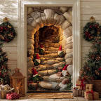 Present Delivery Gnome Quilted Door Curtain printed door curtain