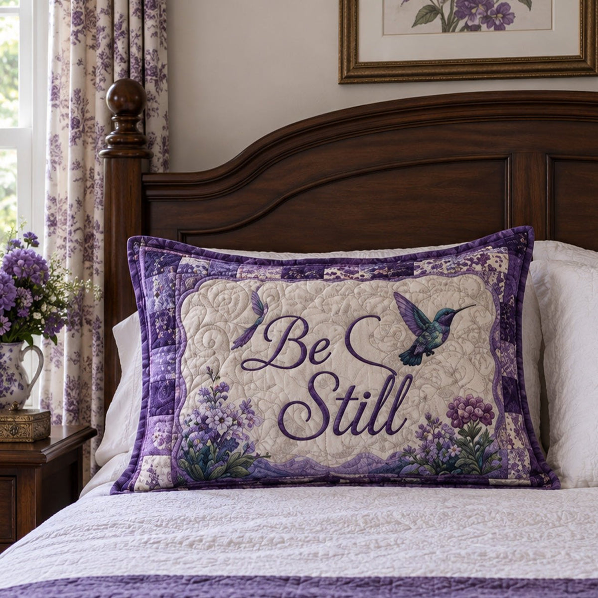 Promise of Grace Quilted Bedding Cushion Cover printed cushion cover