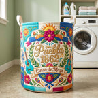 Puebla Floral Quilted Laundry Hamper printed laundry hamper