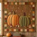 Pumpkin Meadow Quilted Blanket printed quilt blanket