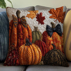 Pumpkin Patch Quilted Cushion Cover printed cushion cover