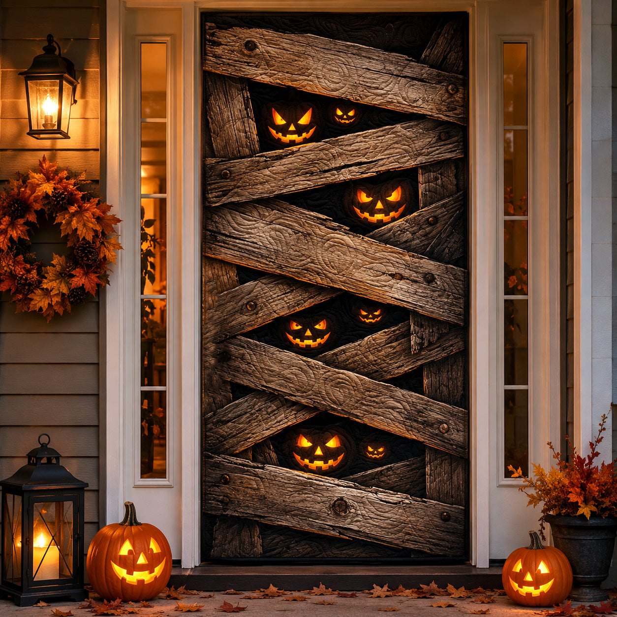 Pumpkin Prison Quilted Door Cover printed quilted door curtain