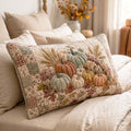 Pumpkin Season Quilted Bedding Pillow Case printed quilted cushion cover