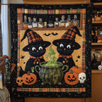 Purrfectly Bewitching Quilted Blanket printed blanket