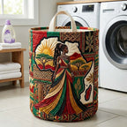 Queen Essence Quilted Laundry Hamper printed laundry hamper