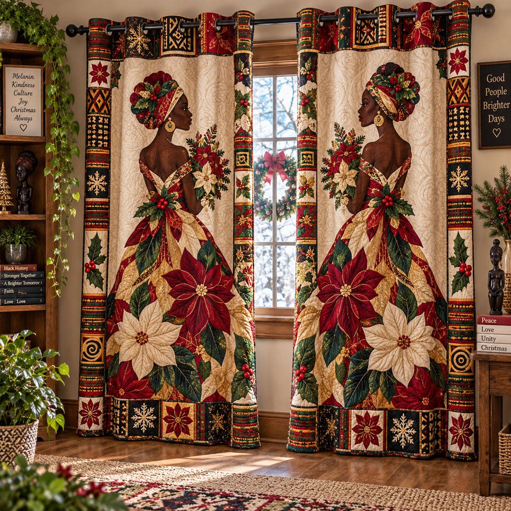 Queens of Christmas Quilted Door Curtain printed door curtain