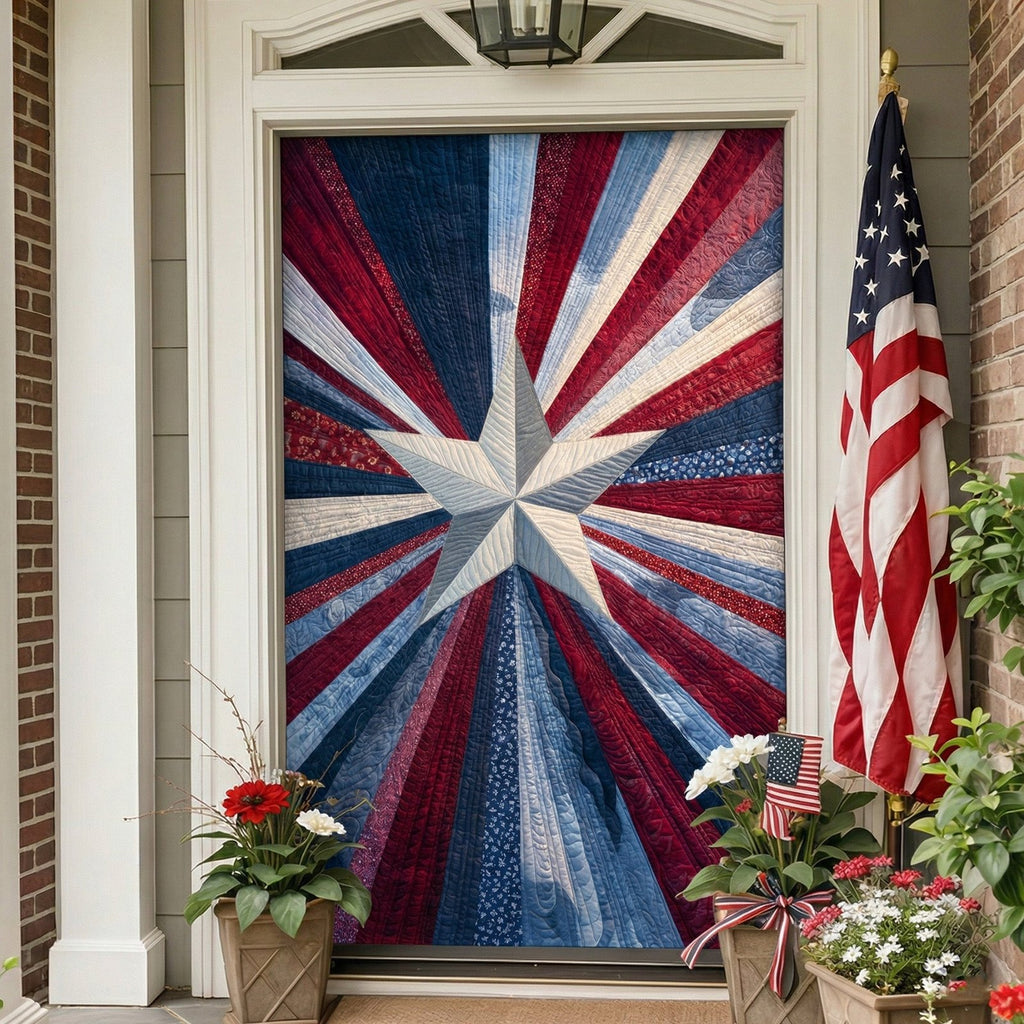 Radiant Star Quilted Door Curtain printed door curtain