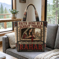 Rahab Redemption Joshua 2 Quilted Tote Bag printed quilted tote bag