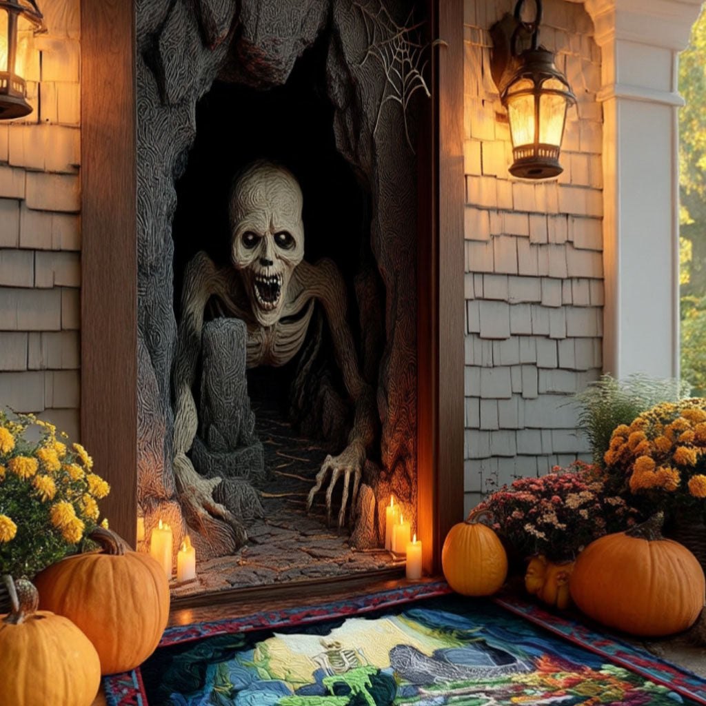 Reaper's Welcome Quilted Door Cover printed quilted door curtain