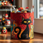 Regal Cat Quilted Laundry Hamper printed laundry hamper