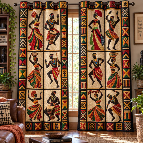 Rhythm Of Africa Quilted Door Curtain