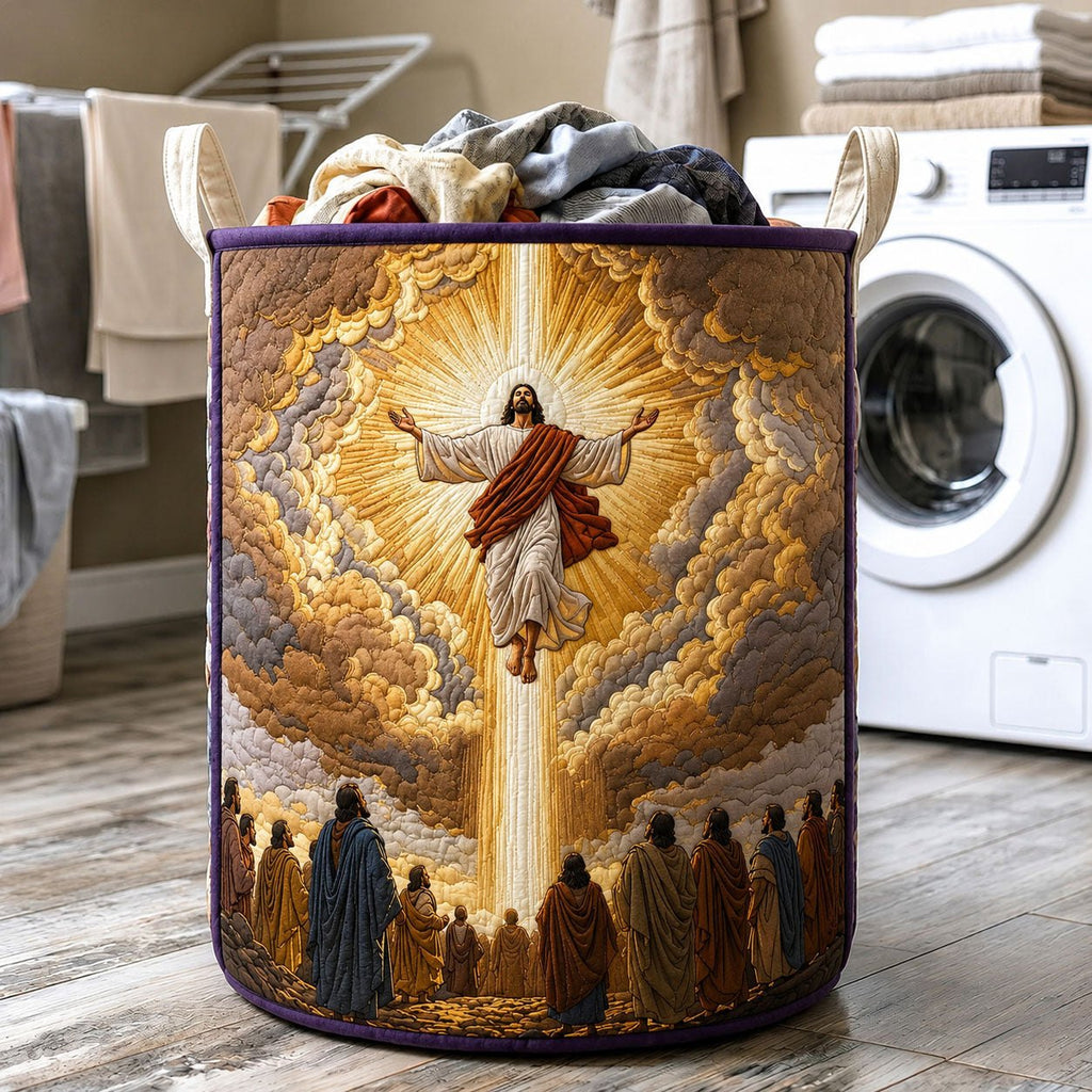 Risen Glory Light Quilted Laundry Hamper printed laundry hamper