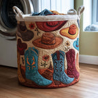 Rodeo Roundup Quilted Laundry Hamper printed laundry hamper