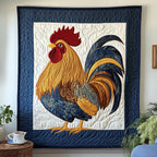 Rooster Quilted Blanket printed blanket