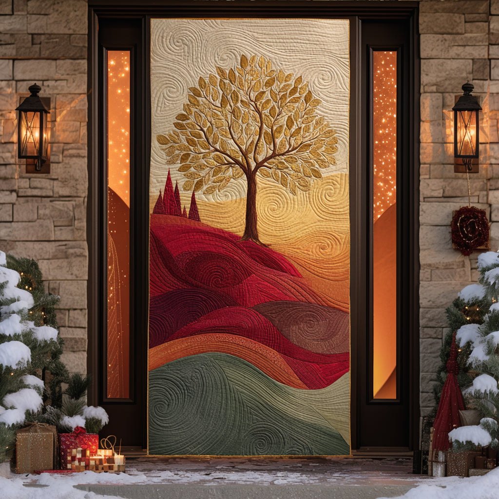 Rooted Spirit Quilted Door Curtain printed door curtain