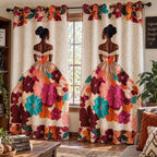 Roots of Beauty Quilted Door Curtain printed door curtain