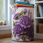 Rose Quilted Laundry Hamper printed laundry hamper