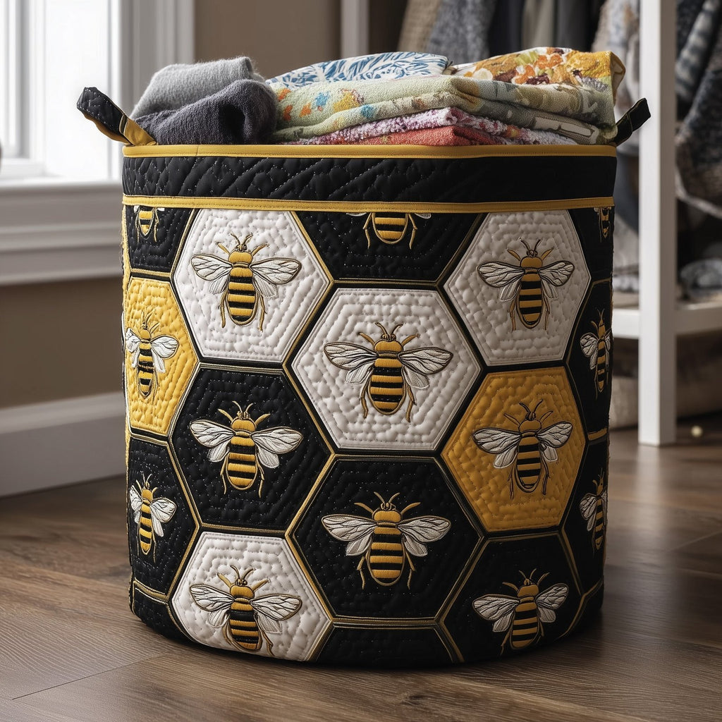 Royal Bee Quilted Laundry Hamper printed laundry hamper