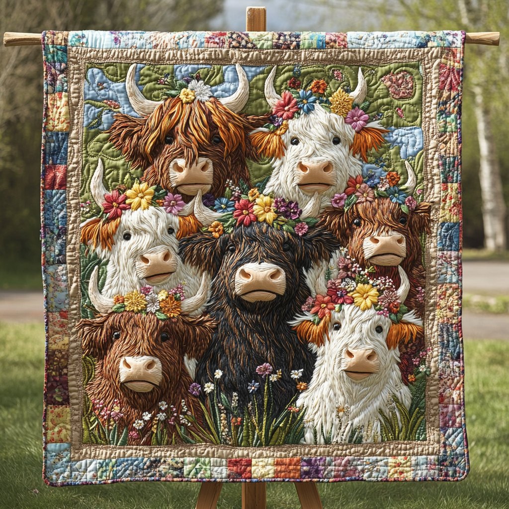 Rustic Charm Quilted Blanket printed blanket