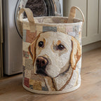 Rustic Labrador Quilted Laundry Hamper printed laundry hamper