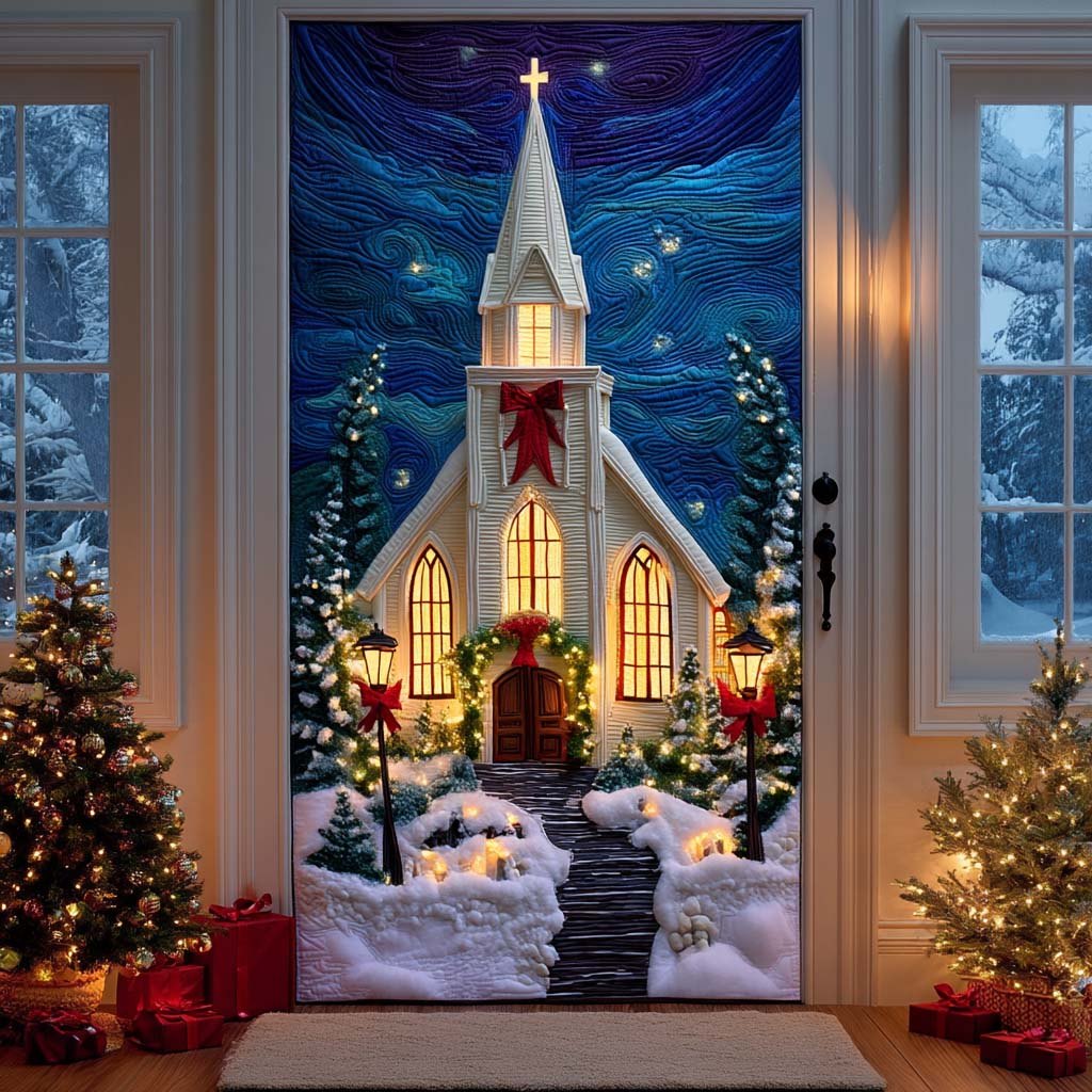 Sacred Church Quilted Door Curtain printed door curtain