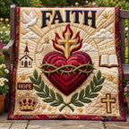 Sacred Heart Crown Of Thorns Faith printed blanket