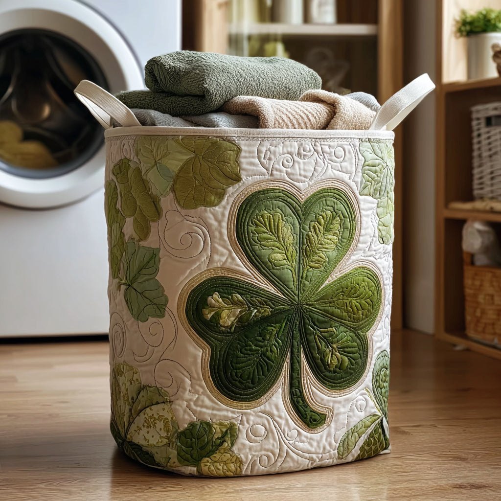 Sacred Verdant Path Quilted Laundry Hamper printed laundry hamper