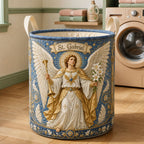 Saint Gabriel Heavenly Messenger Quilted Laundry Hamper printed laundry hamper