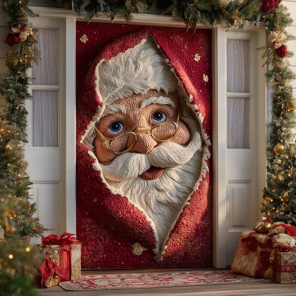 Santa Cheer Parade Quilted Door Curtain printed door curtain