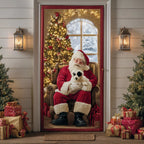 Santa Cheer Quilted Door Curtain printed door curtain