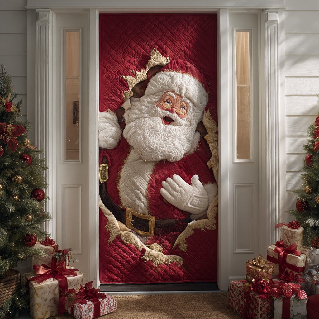 Santa Christmas Eve Quilted Door Curtain printed door curtain