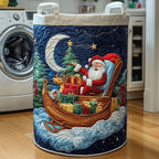 Santa Claus Quilted Laundry Hamper printed laundry hamper