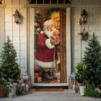 Santa Doorstep Quilted Door Curtain printed door curtain