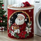 Santa Dream Quilted Laundry Hamper printed laundry hamper
