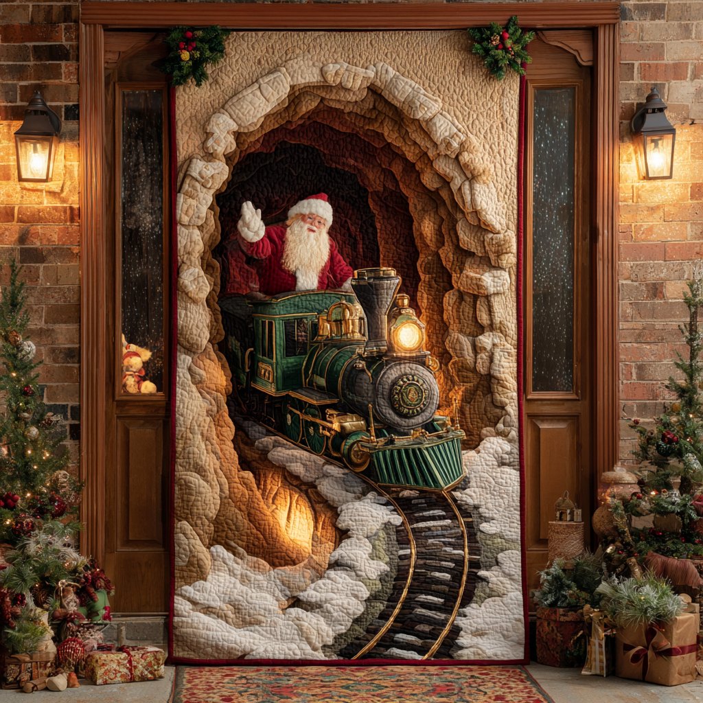 Santa Express Arrival Quilted Door Curtain printed door curtain