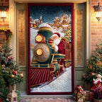 Santa Express Track Quilted Door Curtain printed door curtain
