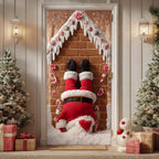 Santa Fall Quilted Door Curtain printed door curtain